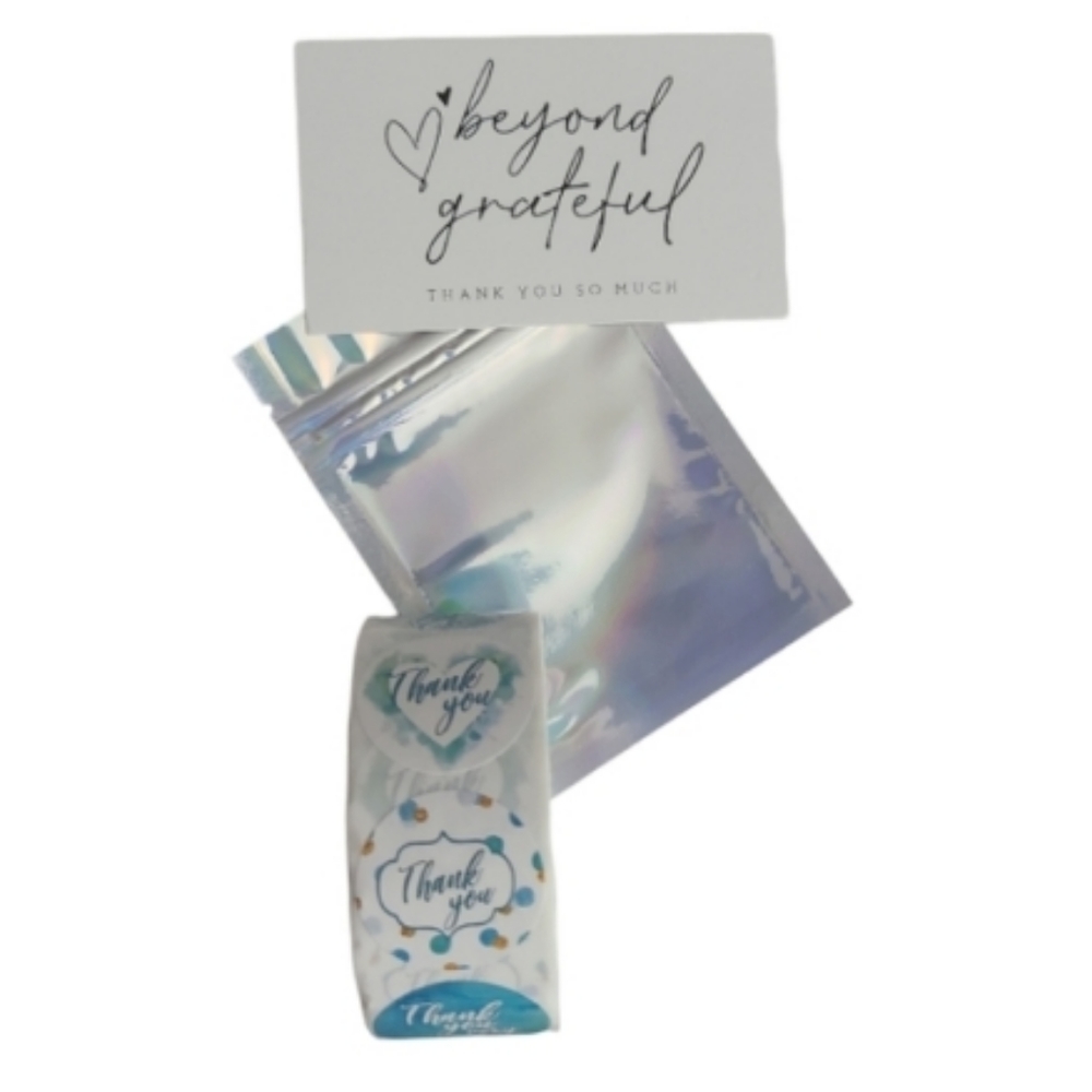 🩵Turquoise Thank you cards (50), thank you stickers(500) & gift bag (20). 570🩵